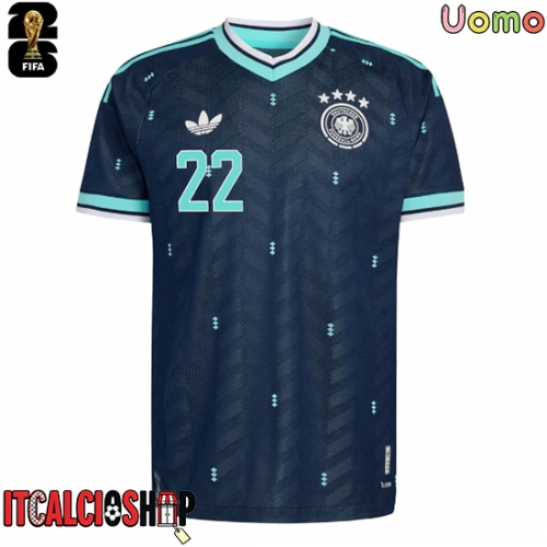 Germania David Raum #22 Seconda Maglia Mondiali 2026 Manica Corta